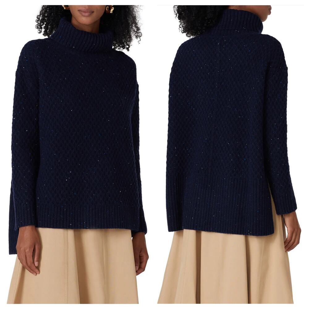 Adam Lippes Marled Wool Blend Turtleneck Sweater